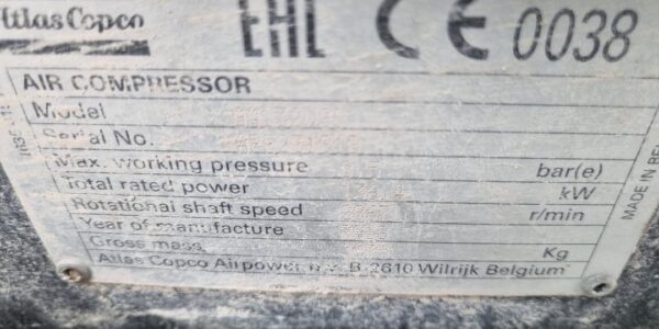 3 number Atlas Copco Compressors GA132 VSD all identical.