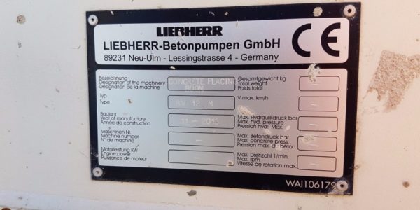 European Steel Ltd - Liebherr Concrete pump