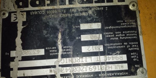 European Steel Ltd - Plant and Machinery - Liebherr 944 tunnel excavators